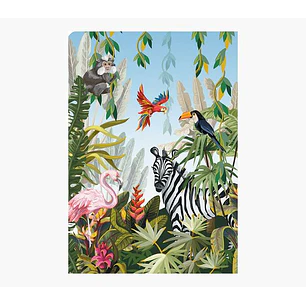 Pictura Tarjeta Zig-Zag - 15x22cm - Tematica Tropical - Triptica sin Envoltorio - Incluye Sobre Blanco - Papel con Certificacion FSC