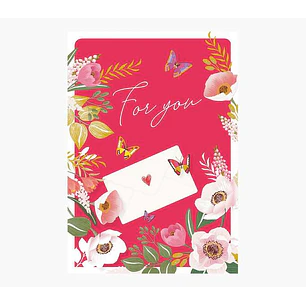 Pictura Tarjeta Felicitacion Zig-Zag Triptico - Estampado en Caliente - Lentejuelas - Pop-Up - 15x22cm - Incluye un Sobre Blanco - sin Envoltorio - Pa