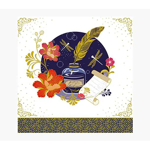 Pictura Tarjeta Arabesque - 16x16cm - Tematica de Diseño Arabe - Tarjeta Triptica sin Envoltorio - Incluye Sobre Blanco - Impresas en Papel con Certif