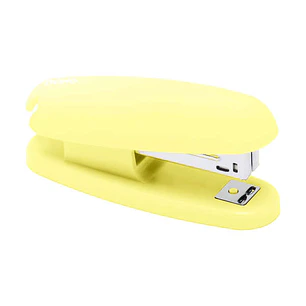 Dohe Grapadora de Sobremesa con Tacto Soft Touch - Grapa hasta 20 Hojas - Carga Superior - Color Amarillo