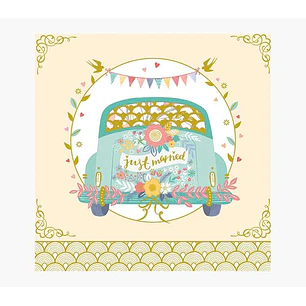 Pictura Tarjeta Arabesque - 16x16cm - Tematica Boda - Tarjeta Triptica sin Envoltorio - Incluido Sobre Blanco - Papel con Certificacion FSC