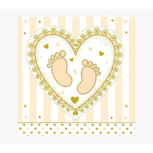 Pictura Tarjeta Arabesque - 16x16cm - Tematica Bebes - Tarjeta Triptica - Incluye Sobre Blanco - Papel con Certificacion FSC