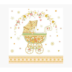 Pictura Tarjeta Arabesque - 16x16cm - Tematica Nacimiento - Tarjeta Triptica sin Envoltorio - Incluye Sobre Blanco - Papel con Certificacion FSC