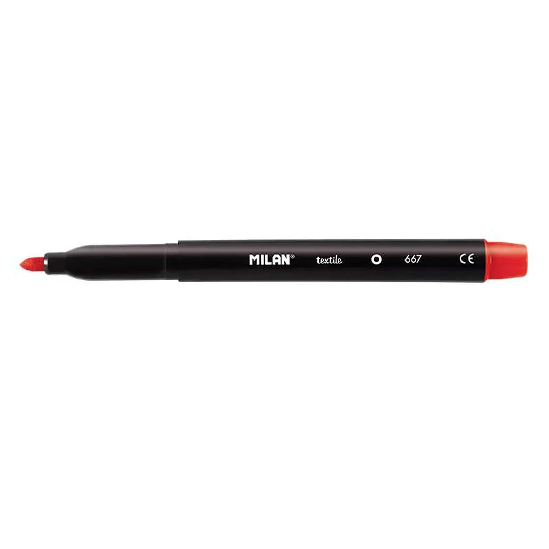 Milan Pack de 6 Rotuladores para Tejido - Punta Redonda de 4mm - Colores Surtidos 1