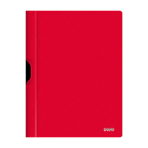 Dohe Dossier con Clip Metalico - Tamaño A4 - Fabricado en Polipropileno Opaco de 350 Micras - Color Rojo