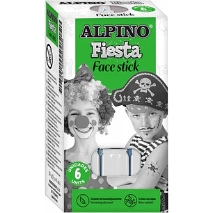 Alpino Fiesta Face Stick Pack con 6 Barritas de Pintura Facial - Sistema Retractil Giratorio - Se Lava con Agua - Testado Dermatologicamente - Color B