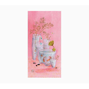 Pictura Aquarupella Gaëlle Boissonnard Tarjeta Doble 10.5x21cm - Acabado en Barniz de Relieve UV Grueso - Laminado Mate de Tacto Suave - Papel con Cer