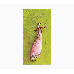 Pictura Aquarupella Gaëlle Boissonnard Tarjeta Doble 10.5x21cm - Acabado en Barniz de Relieve UV Grueso - Laminado Mate de Tacto Suave - Papel con Cer