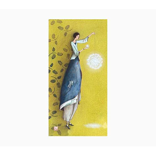 Pictura Aquarupella Gaëlle Boissonnard Tarjeta Doble 10.5x21cm - Acabado en Barniz de Relieve UV Grueso - Laminado Mate de Tacto Suave - Papel con Cer
