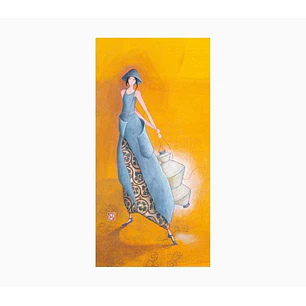 Pictura Aquarupella Gaëlle Boissonnard Tarjeta Doble 10.5x21cm - Acabado en Barniz de Relieve UV Grueso - Laminado Mate de Tacto Suave - Papel con Cer