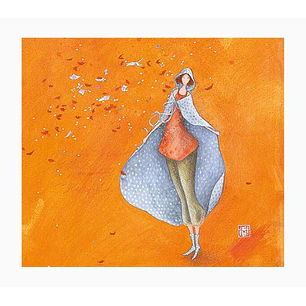 Pictura Aquarupella Gaëlle Boissonnard Tarjeta Doble 14x16cm - Acabado en Barniz de Relieve UV Grueso - Laminado Mate de Tacto Suave - Papel con Certi