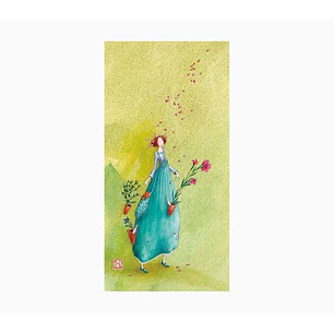 Pictura Gaëlle Boissonnard Tarjeta Doble - Acabado en Barniz de Relieve UV Grueso - Laminado Mate de Tacto Suave - 10.5x21cm - Papel con Certificacion