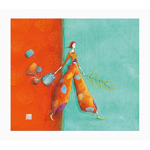 Pictura Gaëlle Boissonnard Tarjeta Doble - Acabado en Barniz de Relieve UV Grueso - Laminado Mate de Tacto Suave - 10.5x21cm - Papel con Certificacion