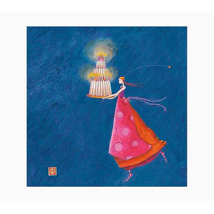Pictura Gaëlle Boissonnard Tarjeta Doble - Acabado en Barniz de Relieve UV Grueso - 16x16cm - Laminado Mate de Tacto Suave - Papel con Certificacion F