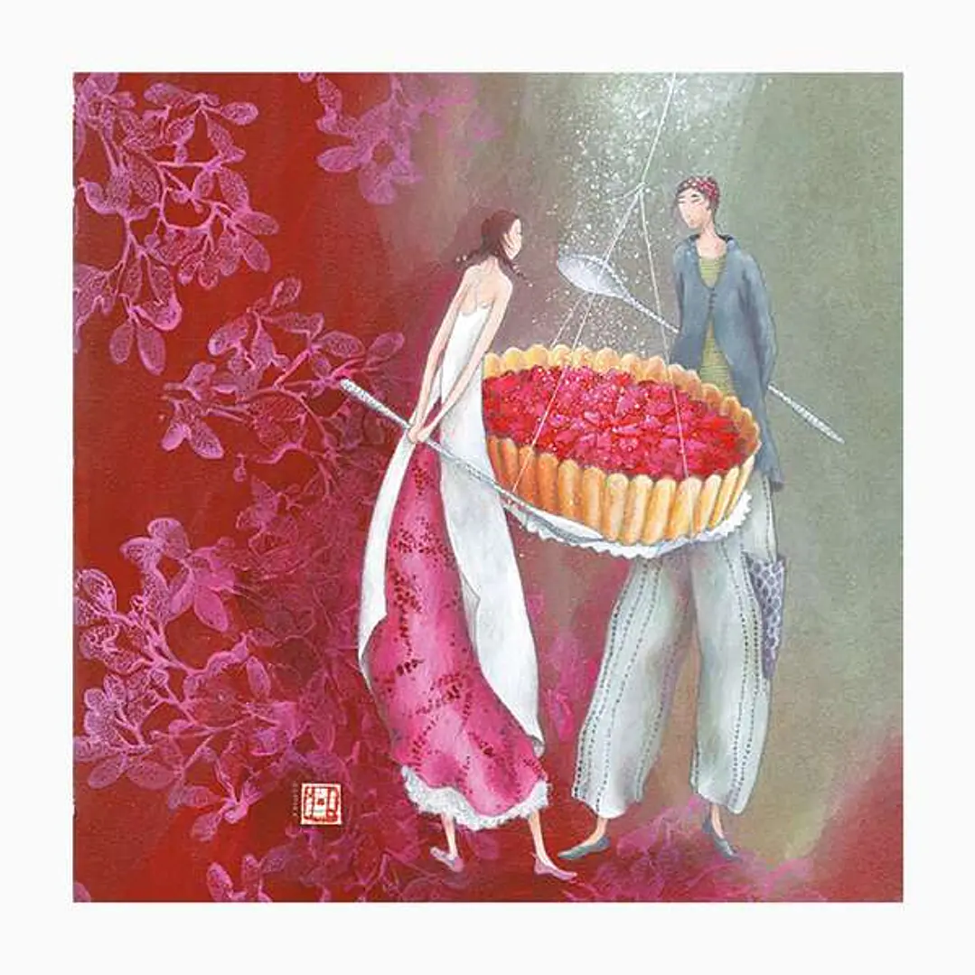 Pictura Gaëlle Boissonnard Tarjeta Doble - Acabado en Barniz de Relieve UV Grueso - Laminado Mate de Tacto Suave - 16x16cm - Papel con Certificacion F 1