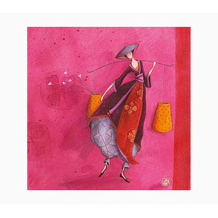 Pictura Gaëlle Boissonnard Tarjeta Doble - Acabado en Barniz de Relieve UV Grueso - Laminado Mate de Tacto Suave - 16x16cm - Papel con Certificacion F