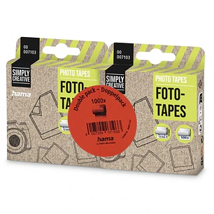 Hama Pack de 1000 Adhesivos de Doble Cara - Ideal para Fotos - 12x13mm - Multicolor