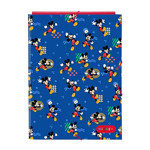 Safta Mickey Mouse Today Carpeta con 3 Solapas - Tapas Duras Forradas - Cierre con Gomas - 260x25x335mm - Color Azul