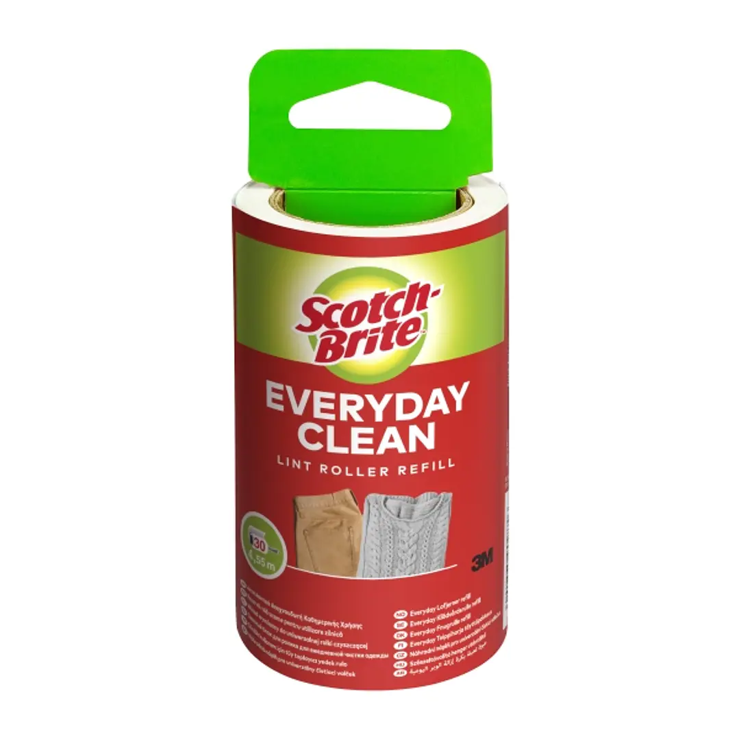 Scotch-Brite Everyday Clean Recambio para Rodillo Quitapelusas Adhesivo - 30 Hojas - Color Blanco 1