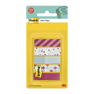 Post-It Index Dispensador con 100 Marcadores de Indice Reposicionables - Forma Rectangular - Colores Surtidos