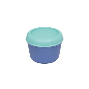 Milan The Fun Fiambrera Hermetica Redonda de 0.25L - Libre de BPA - Tapa de Rosca - Apto para Microondas, Lavavajillas y Congelador - 10x7cm - Color T