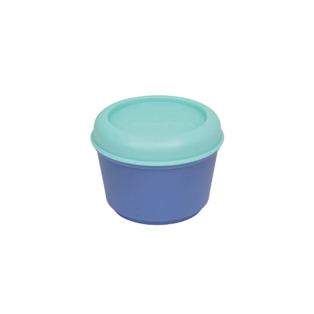 Milan The Fun Fiambrera Hermetica Redonda de 0.25L - Libre de BPA - Tapa de Rosca - Apto para Microondas, Lavavajillas y Congelador - 10x7cm - Color T 1
