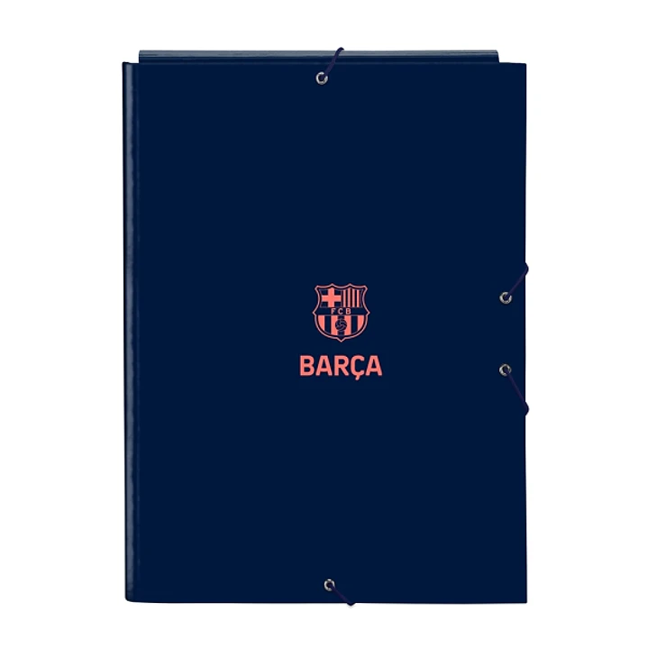 Safta F.C.Barcelona 2ª Equipacion Carpeta con 3 Solapas - Tapas Duras Forradas - Formato Folio - Cierre con Gomas - Resistente y Duradera - 260x25x335 1