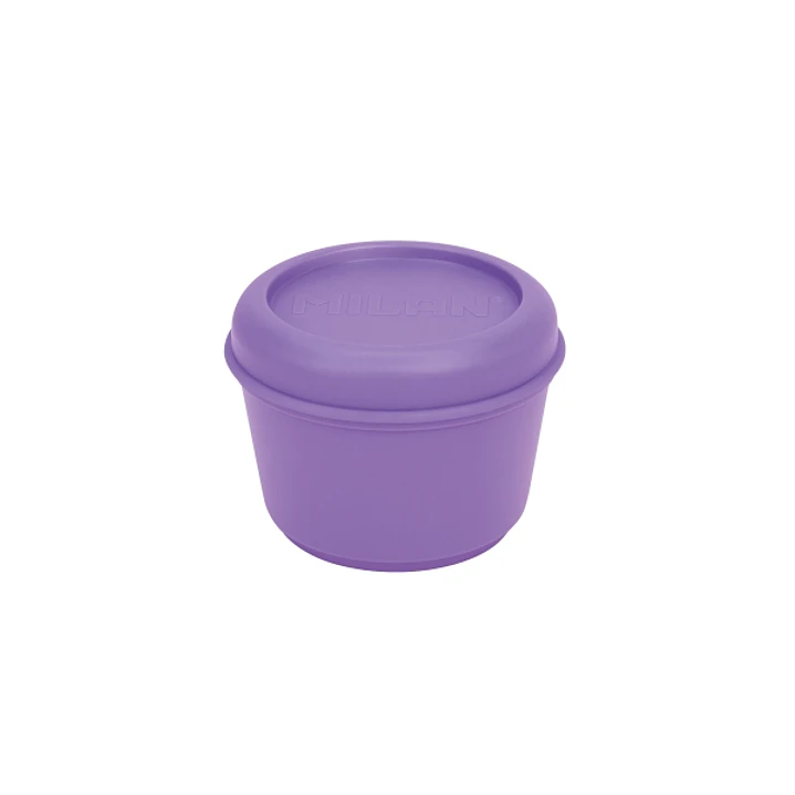 Milan Sunset Fiambrera Hermetica Redonda de 0.25L - Libre de BPA - Tapa de Rosca - Apto para Microondas, Lavavajillas y Congelador - 10x7cm - Color Vi 1