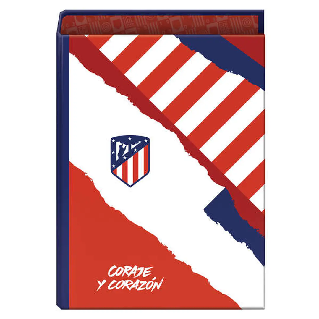 Dohe Atletico de Madrid Coraje y Corazon Carpeta de 4 Anillas Formato Folio - Cubierta de Carton Forrado - Anillas Niqueladas de 40mm 1