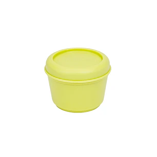 Milan Sunset Fiambrera Hermetica Redonda de 0.25L - Libre de BPA - Tapa de Rosca - Apto para Microondas, Lavavajillas y Congelador - 10x7cm - Color Am
