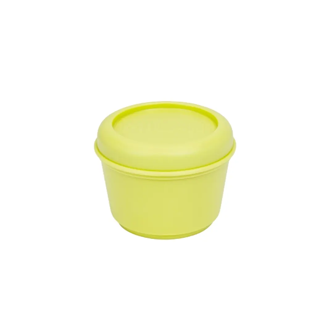 Milan Sunset Fiambrera Hermetica Redonda de 0.25L - Libre de BPA - Tapa de Rosca - Apto para Microondas, Lavavajillas y Congelador - 10x7cm - Color Am 1