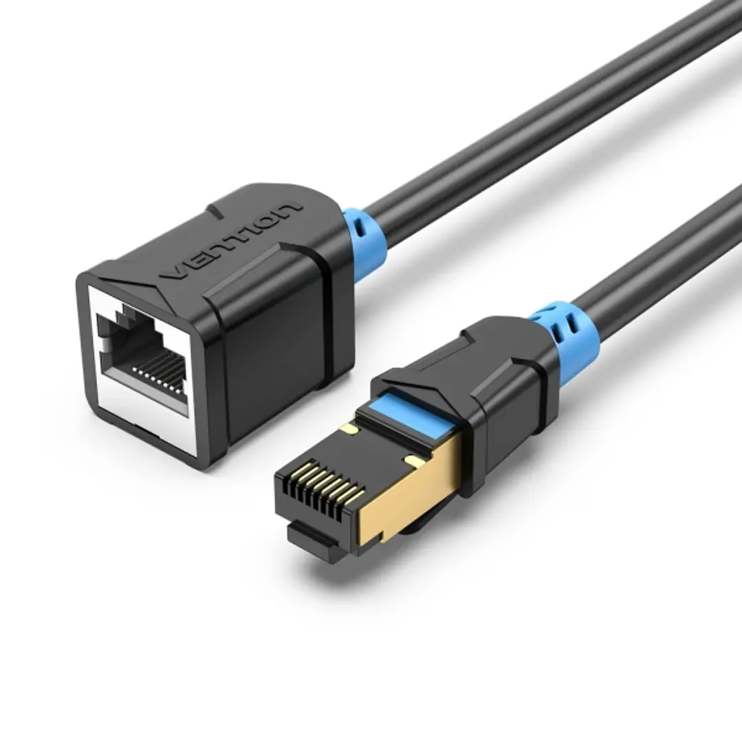 Vention Cable Extensor de Red Cat.6 SFTP - Longitud 2m - Velocidad hasta 1Gbps - 26AWG - Cubierta de PVC - Conectores Chapados en Oro - Doble Blindaje 1