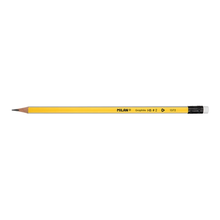 Milan Goma de Borrar Lapices de Grafito HB - Color Amarillo 1