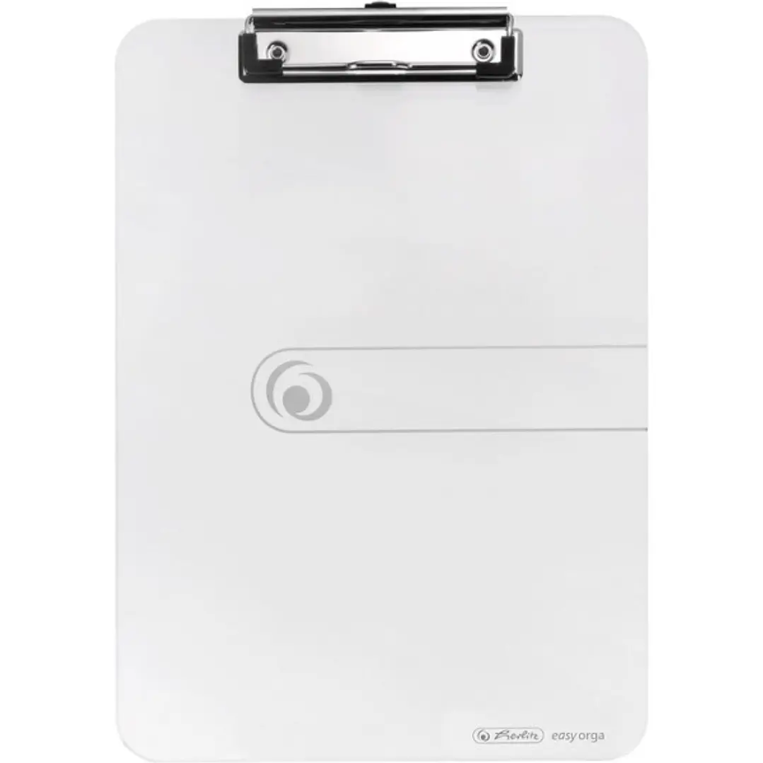 Herlitz Carpeta Sujetapapeles - Formato A4 - Pinza Metalica - Capacidad hasta 80 Hojas - Color Transparente 1