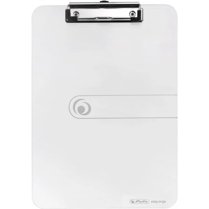 Herlitz Carpeta Sujetapapeles - Formato A4 - Pinza Metalica - Capacidad hasta 80 Hojas - Color Transparente 1