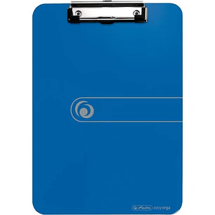 Herlitz Carpeta Sujetapapeles - Formato A4 - Pinza Metalica - Capacidad hasta 80 Hojas - Color Azul