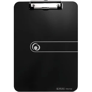 Herlitz Carpeta Sujetapapeles - Formato A4 - Pinza Metalica - Capacidad hasta 80 Hojas - Color Negro