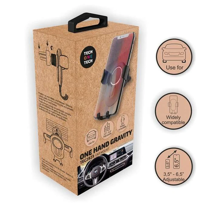 TechOneTech Soporte de Coche para Smartphones hasta 6.5