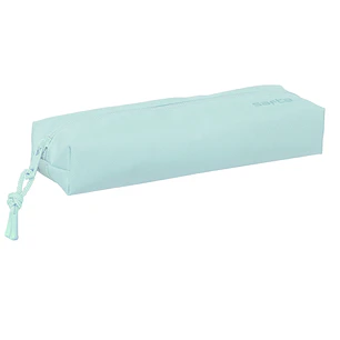Safta Estuche Portatodo de 22cm - 1 Compartimento - Rectangular - Goma Elastica Trasera - 22x4x7cm - Color Azul Claro