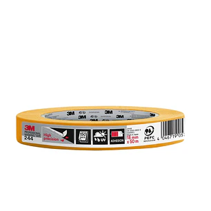 3M Cinta de Enmascarar Profesional - Multisuperficie - 18mm x 50m - 100% PEFC - Color Naranja