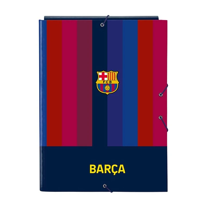 Safta F.C.Barcelona 1ª Equipacion 26/27 Carpeta de 3 Solapas - Formato Folio - Cierre con Gomas Elasticas - Tapas Duras Forradas - 26x33.5x2.5cm - Col 1