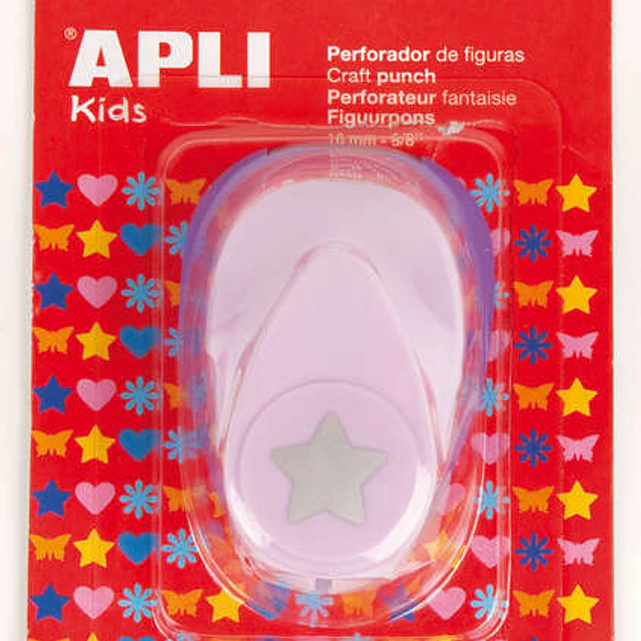 Apli Perforadora de Papel en Forma de Estrella - Figura de 16mm - Alta Calidad para Papel, Carton y Cartulina - Deposito de Restos de Papel - Doble Us 1