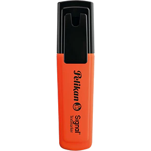 Pelikan Subrayador Textmarker Signal - Punta Biselada de 2.0mm - Tinta de Secado Rapido - Ideal para Resaltar Textos - Color Naranja Fluorescente