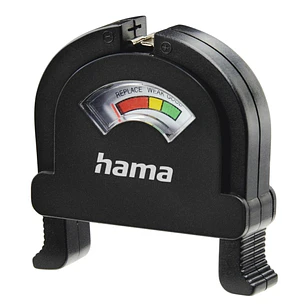 Hama Comprobador de Pilas y Baterias - Universal - Pantalla Analogica - Color Negro