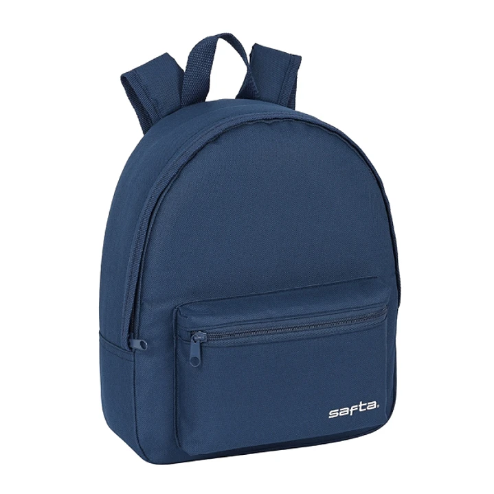Safta Mini Mochila - Cremallera - Bolsillo Frontal - Hombreras Ajustables - Asa Superior - 8.65L - Resistente y Versatil - 270x100x320mm - Color Azul  1