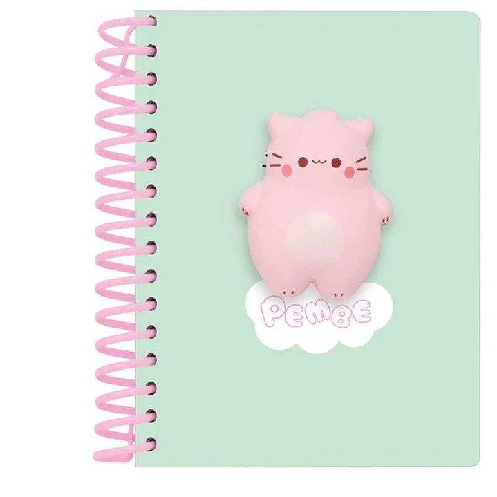 Safta Pembe The Pink Cat Bloc de Notas con Anillas - Frontal Antiestres - 135x19x179mm - Color Menta 1