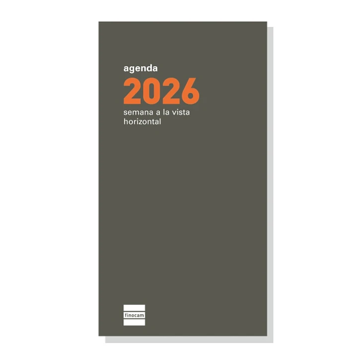Finocam P499 Recambio para Agenda Plana - Anual 2026 - Formato Pl4 - 81x5x150mm - Semana Vista Horizontal - Color Verde Oscuro 1