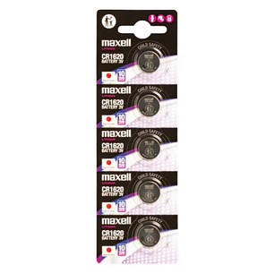 Maxell Lithium CR1620 Pack de 5 Pilas 3V