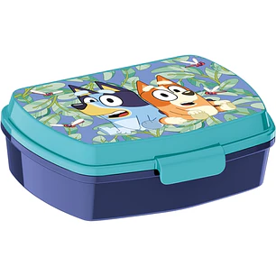 Safta Bluey Sandwichera - PVC sin BPA - Cierre Hermetico a Presion - Rectangular - Color Azul