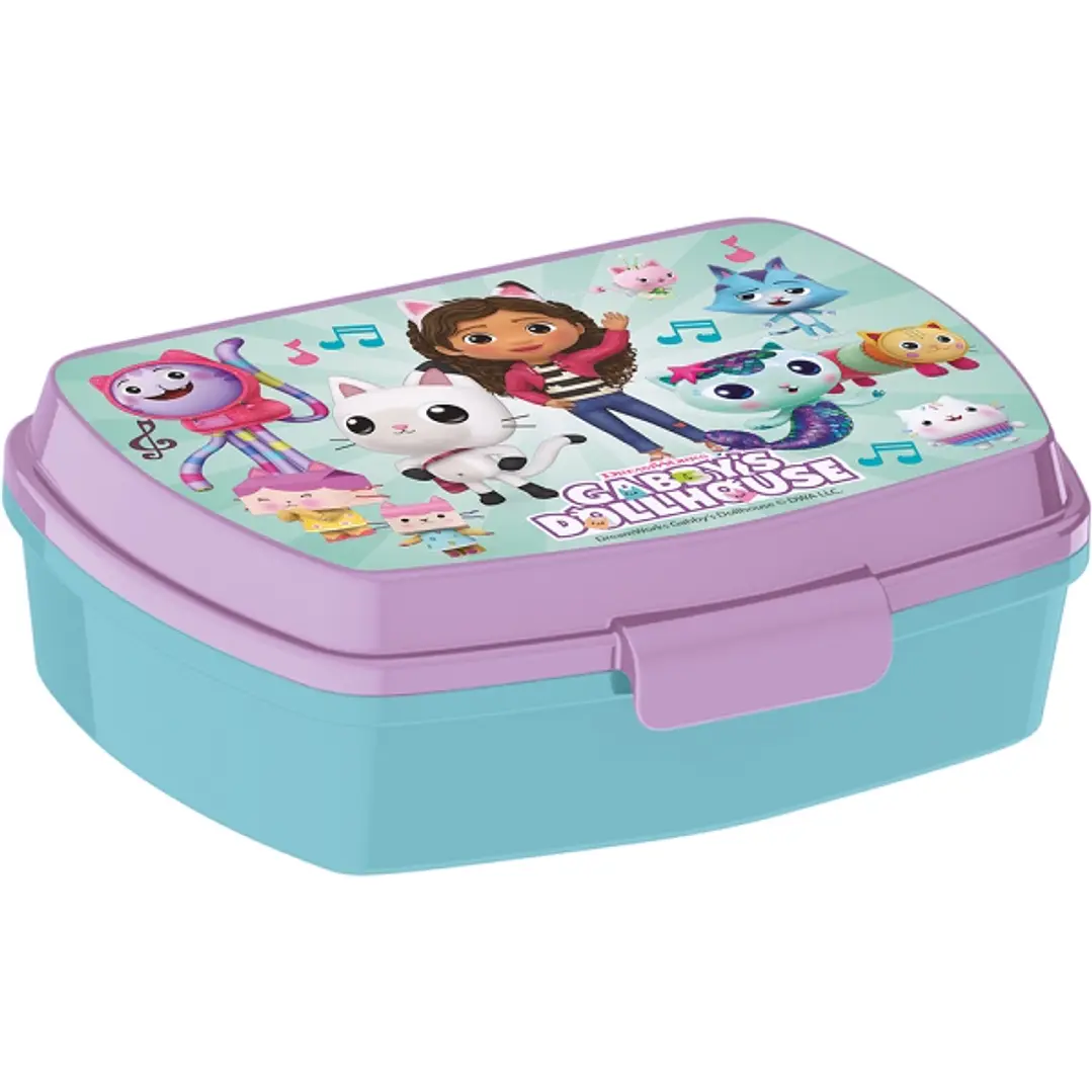 Safta Gabby's Dollhouse Party Sandwichera - PVC sin BPA - Cierre Hermetico a Presion - Rectangular - Color Azul 1